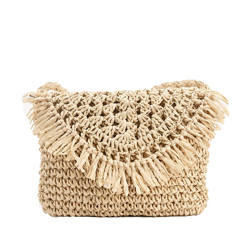 Simple and Fashionable Hand-Woven Straw Bag