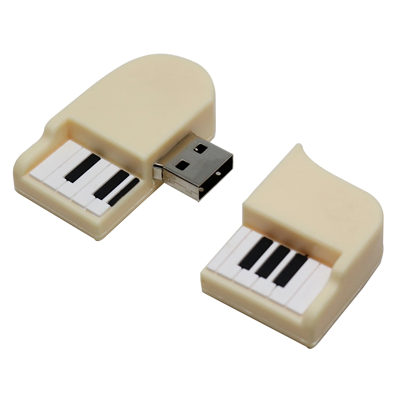 Benutzerdefinierte Form USB Musikinstrumente Klavier PVC Flash-Laufwerk für Werbegeschenk