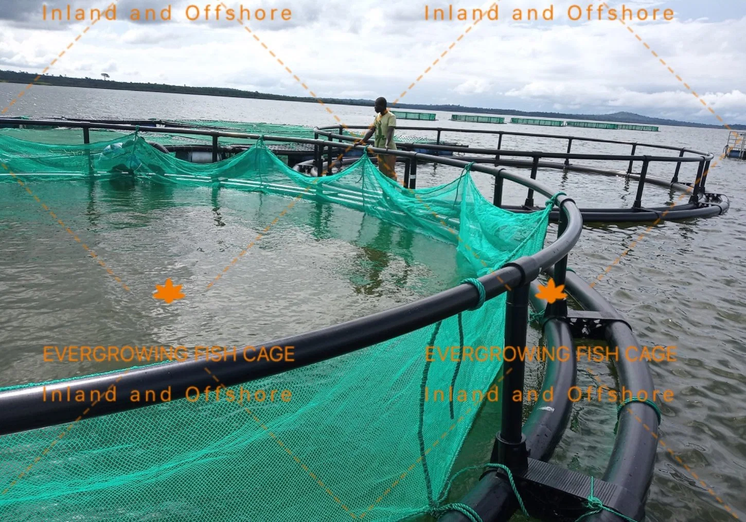 Le PEHD Châssis tubulaire de l'Aquaculture Cage d'eau douce Poissons passerelle flottante pour l'agriculture de Tilapia