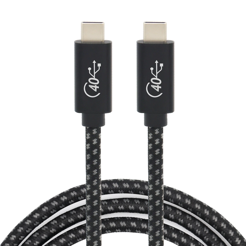 كبل USB 4.0 الخاص بالمبيعات من المصنع لنقل البيانات من النوع C كابل ناقل الحركة عالي السرعة للشحن السريع