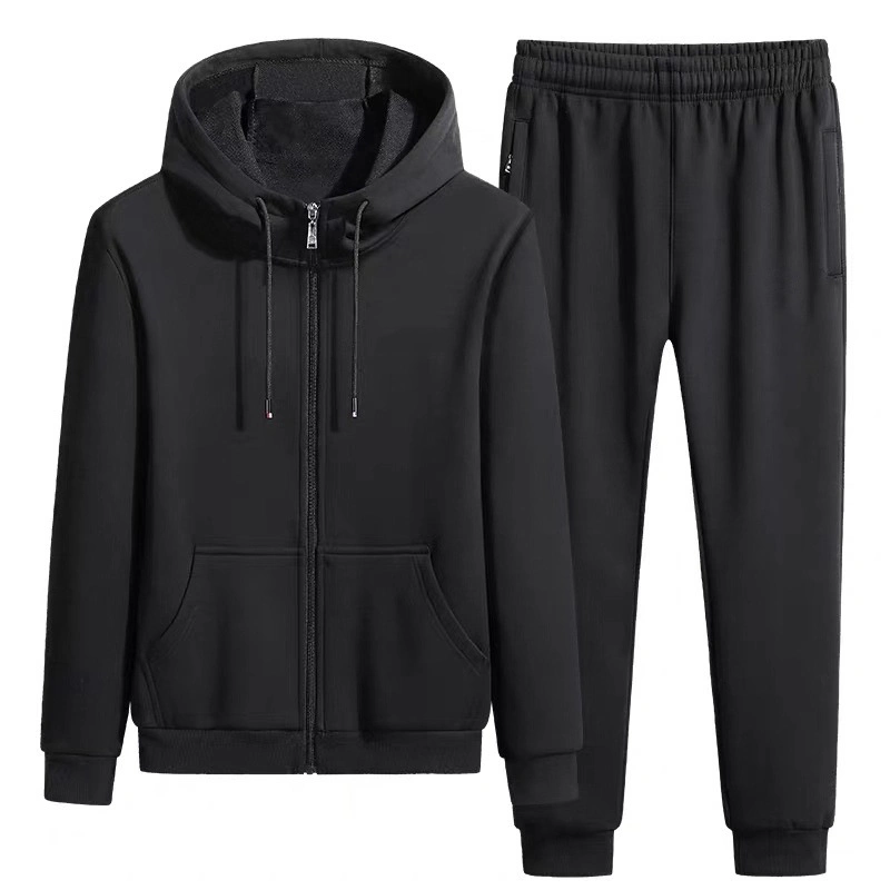 Zip Hoodie Mens Hoodie Set Gym Wear Sports