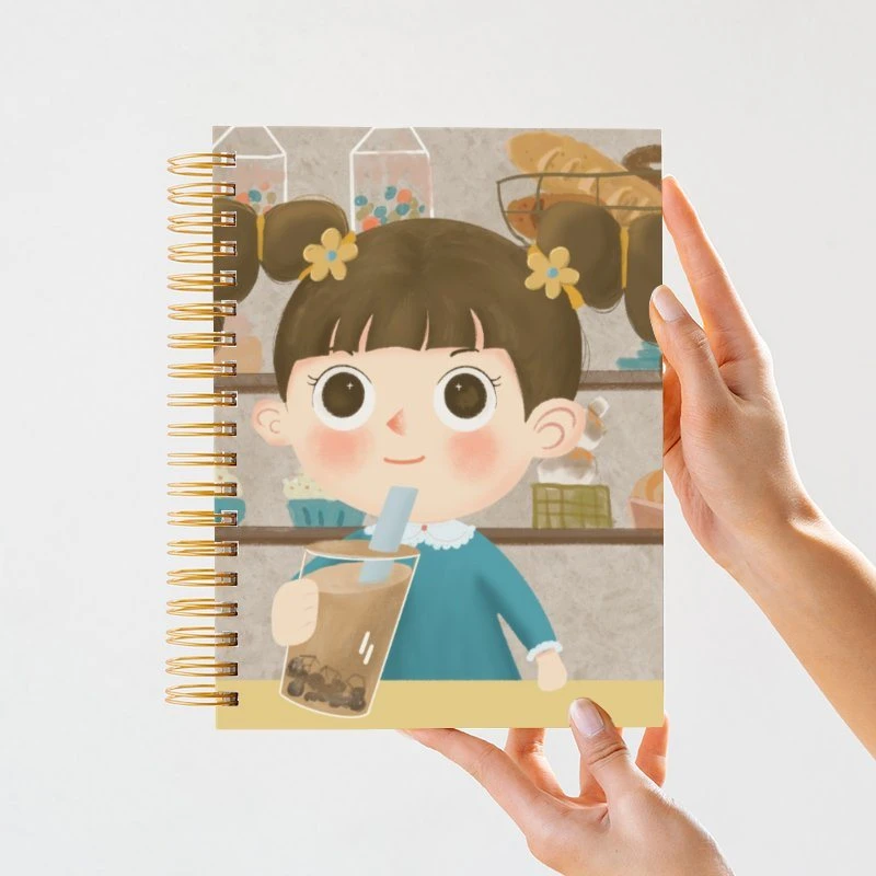 Custom Personalized Cartoon Spiral Binding Notebook A5 School Diary Book