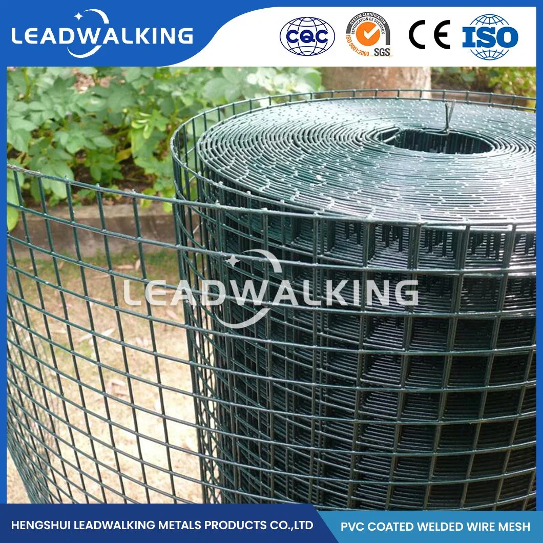 Leadwalking Black Weld Mesh Factory ODM Custom 8 Gauge Removable Galvanized Welded Wire Mesh China 1/4 Inch Black PVC Coated Welded Wire Mesh for Bird Cage