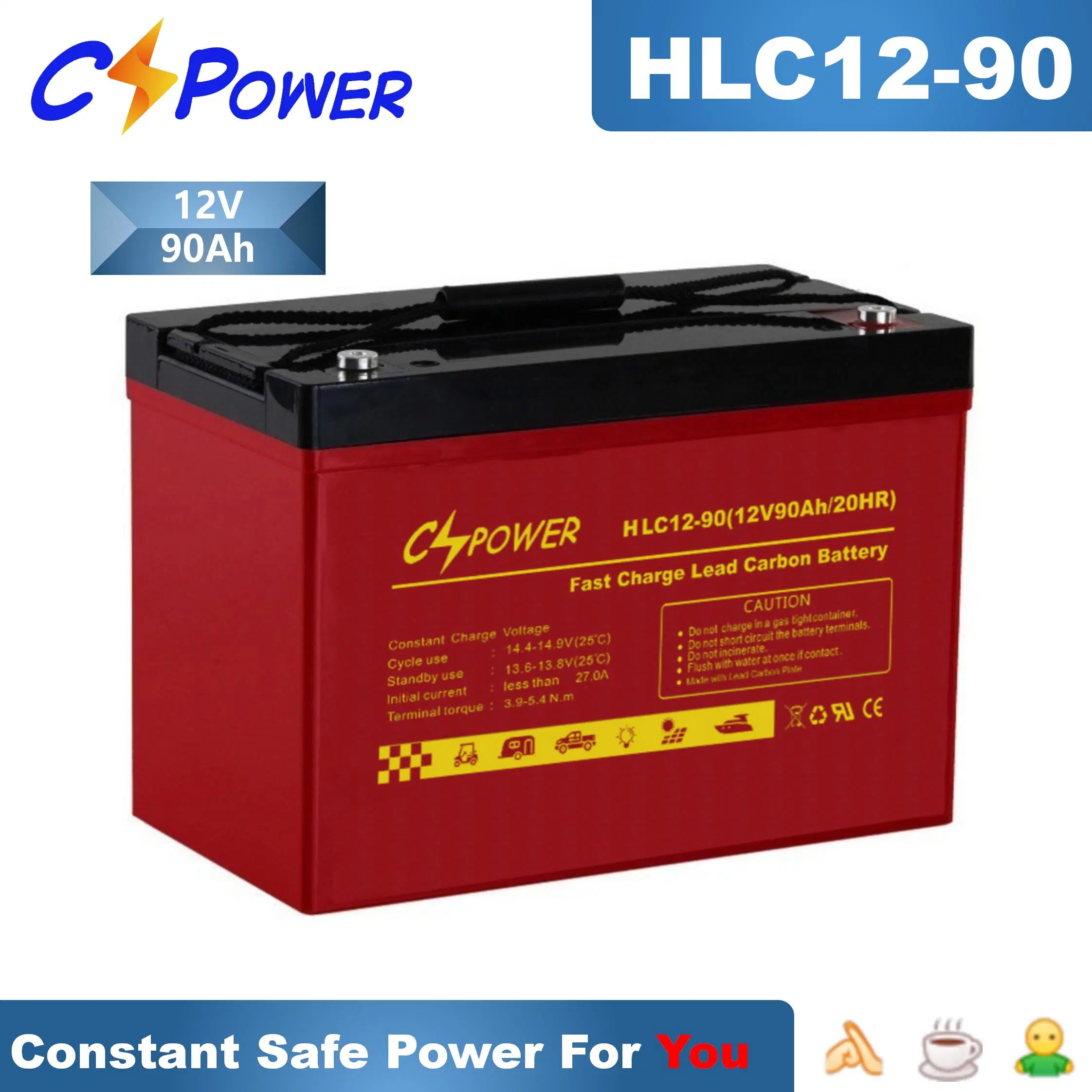 Cspower 12V110ah Good Quality Deep Cycle Lead Carbon Battery UPS/Solar/Telecom/Data Center/Lighting