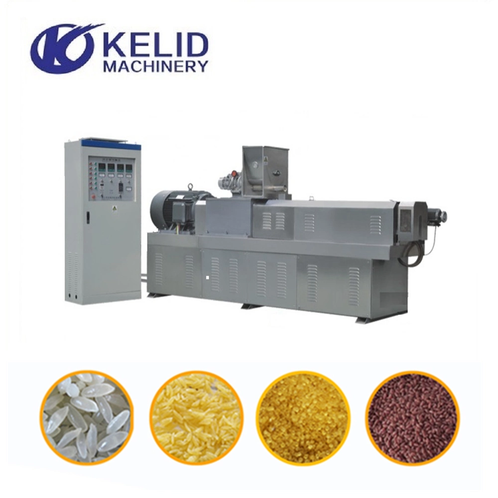 Twin Screw Extruder Artificial Fortified Rice Making Processing Machine