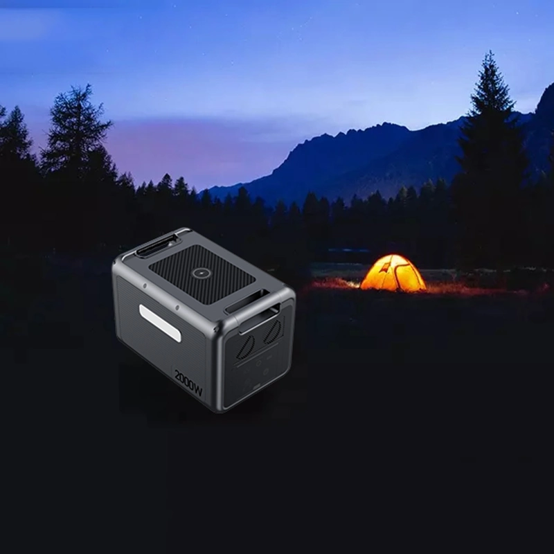 Geradores portáteis 1500W Estação de carregamento solar aplicação no exterior de Lítio de energia de emergência para camping, Mountain Bike