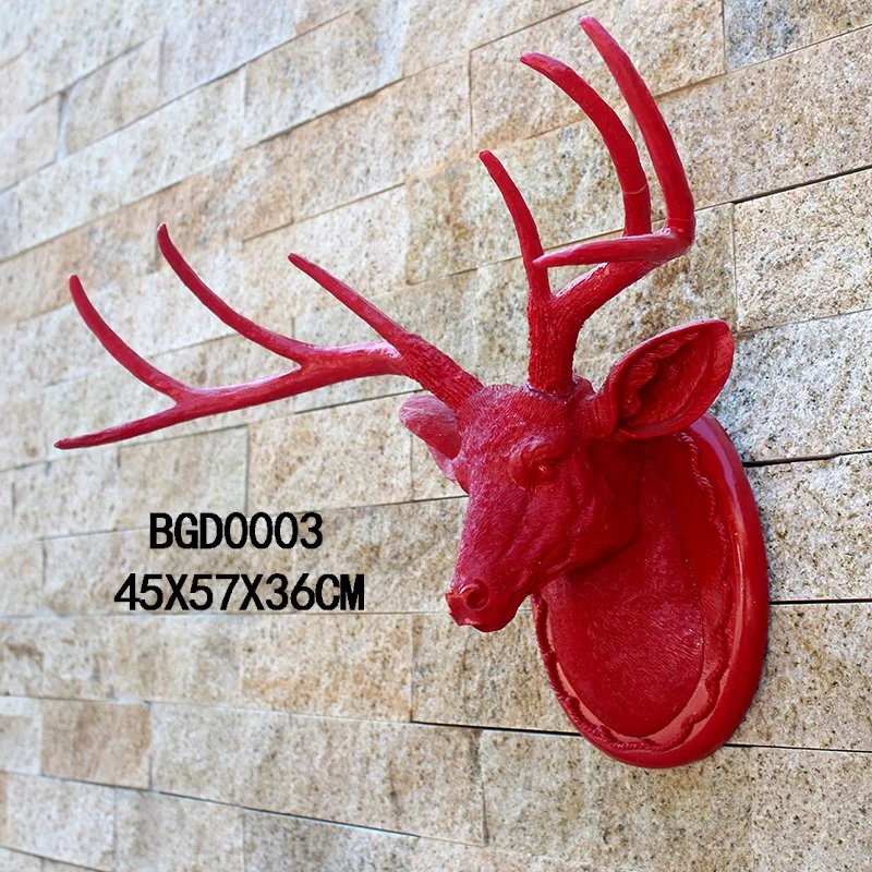 Small Decorative Resin Head Wall Decor for Home, Hotel, Bar and Restauran