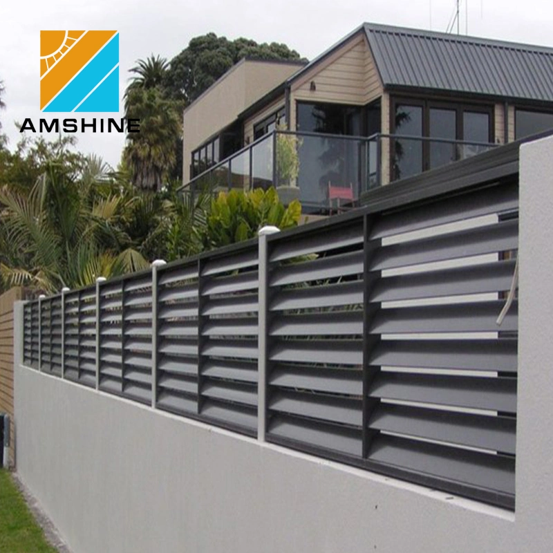 Custom Villa Home Outdoor Decorative Aluminum Fencing System Gate Privacy Slat Garden Exterior Fence Panels Swimming Pool Fencing Metal Screen