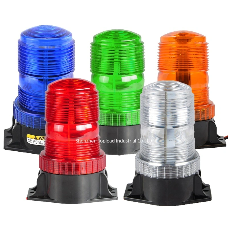 Blue Forklift LED Strobe Lamp DC 12-110V Xenon Strobe / LED Mini Warning Beacon Light Flash Warning Lamp 131mm High