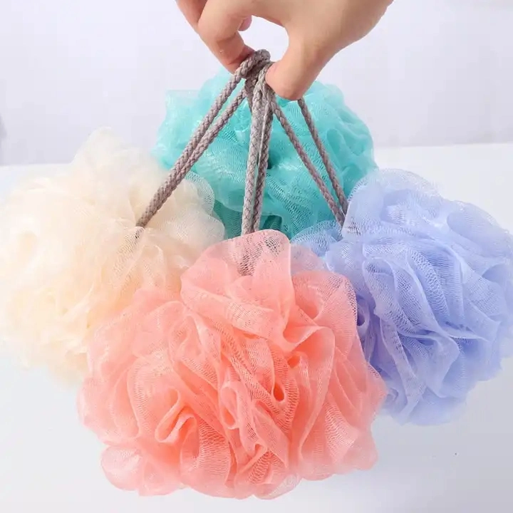 Factory Sales Price Eco-Friendly 4 Color Loofah Sponge Bath Ball