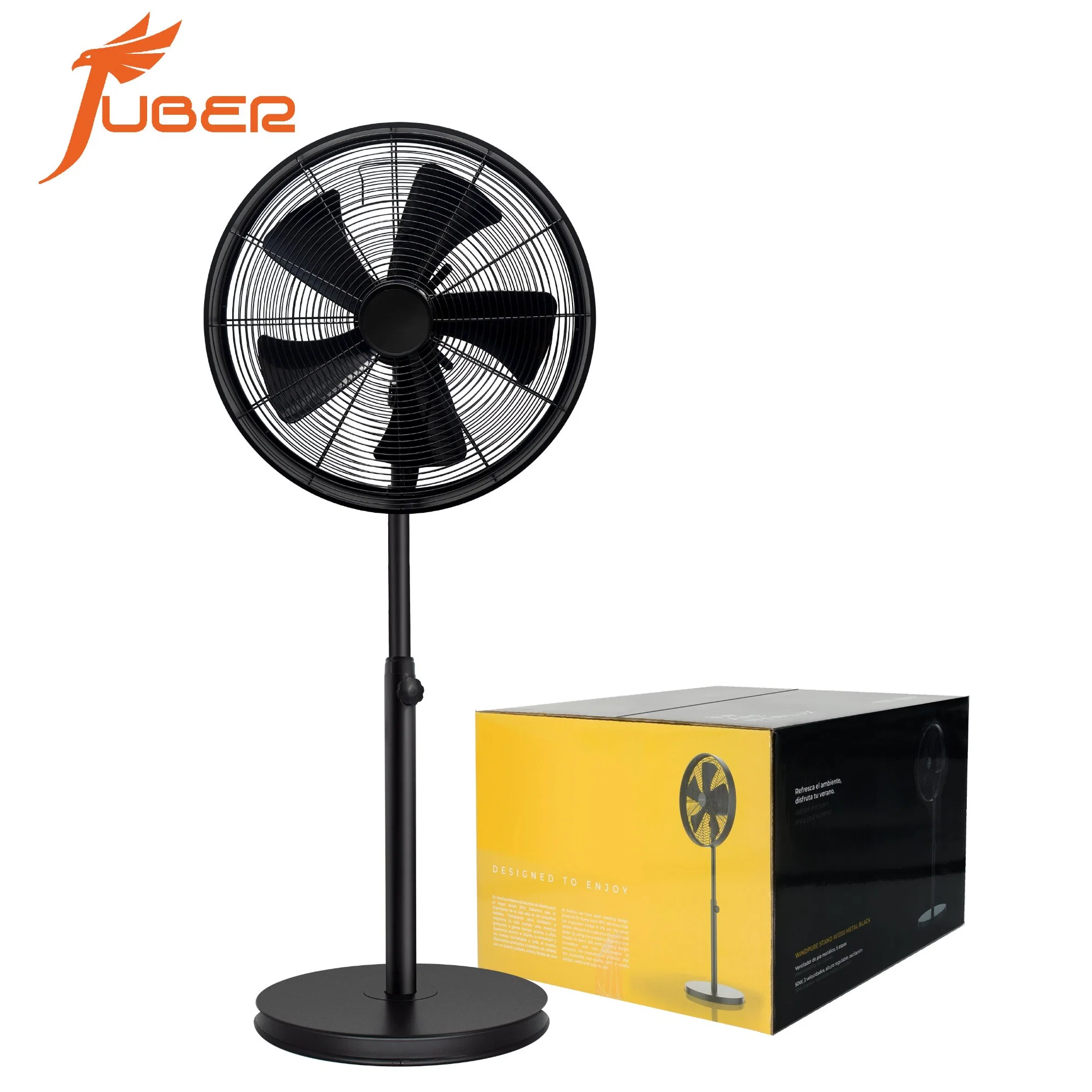 Modern 16 Inch Industrial Stand Fan High quality/High cost performance  Low Noise 3 Adjustable Speed Black Industrial Pedestal Standing Fan