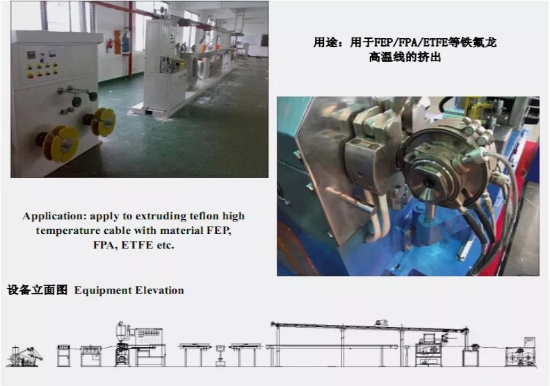 Fluorine Plastic Cable Extrusion Machine/PTFE Cable Manufacture Line