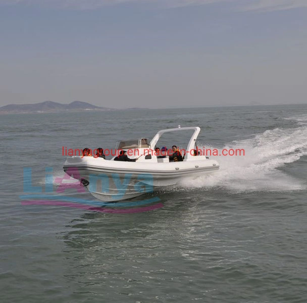 Liya 27feet Passenger Ship Fiberglass Hull Inflatable Rib Boats for Sale