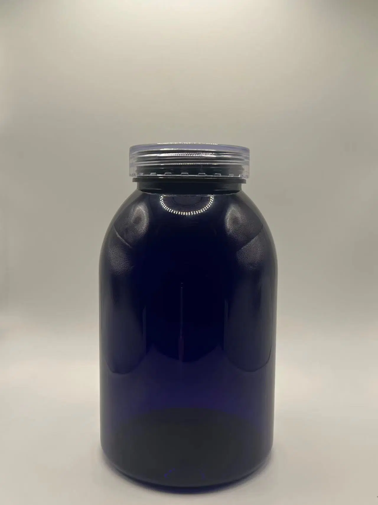 Pet 650ml Treasure Blue Translucent Cod Liver Oil Health Care Plastic Bottle