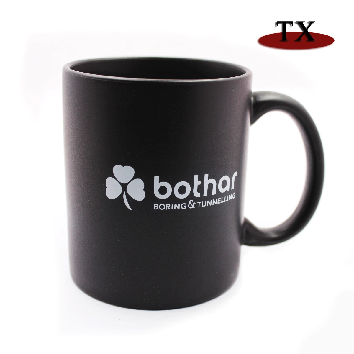 Promoción de alta calidad Whitle Taza y Taza de cerámica negra con Logo