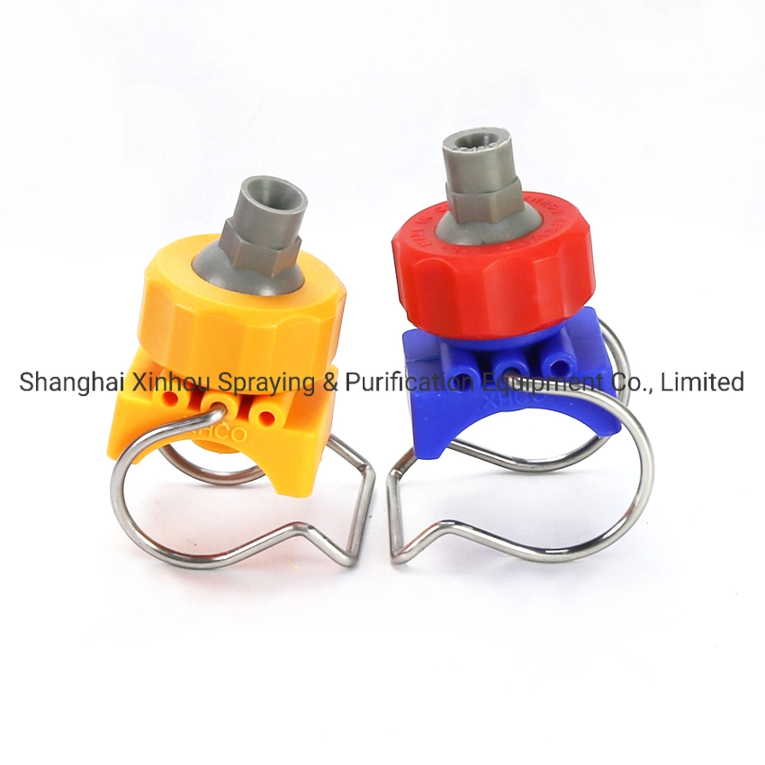 Orange 1-1/4 CT6530 Plastic Flat Fan Spray Ball Double Clamp Spray Nozzle for Cleaning