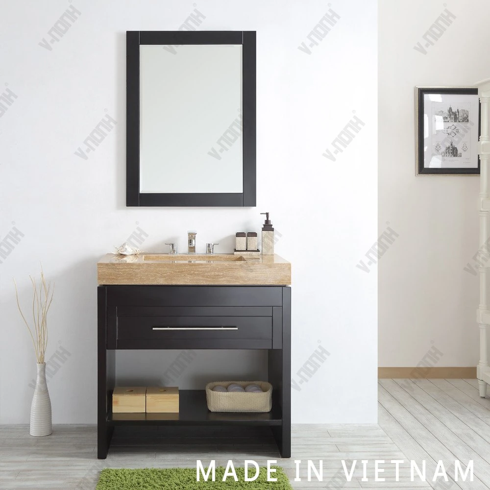 Vietnam montado en el piso de madera contrachapada de Mayorista/Proveedor de accesorios de baño vanidades