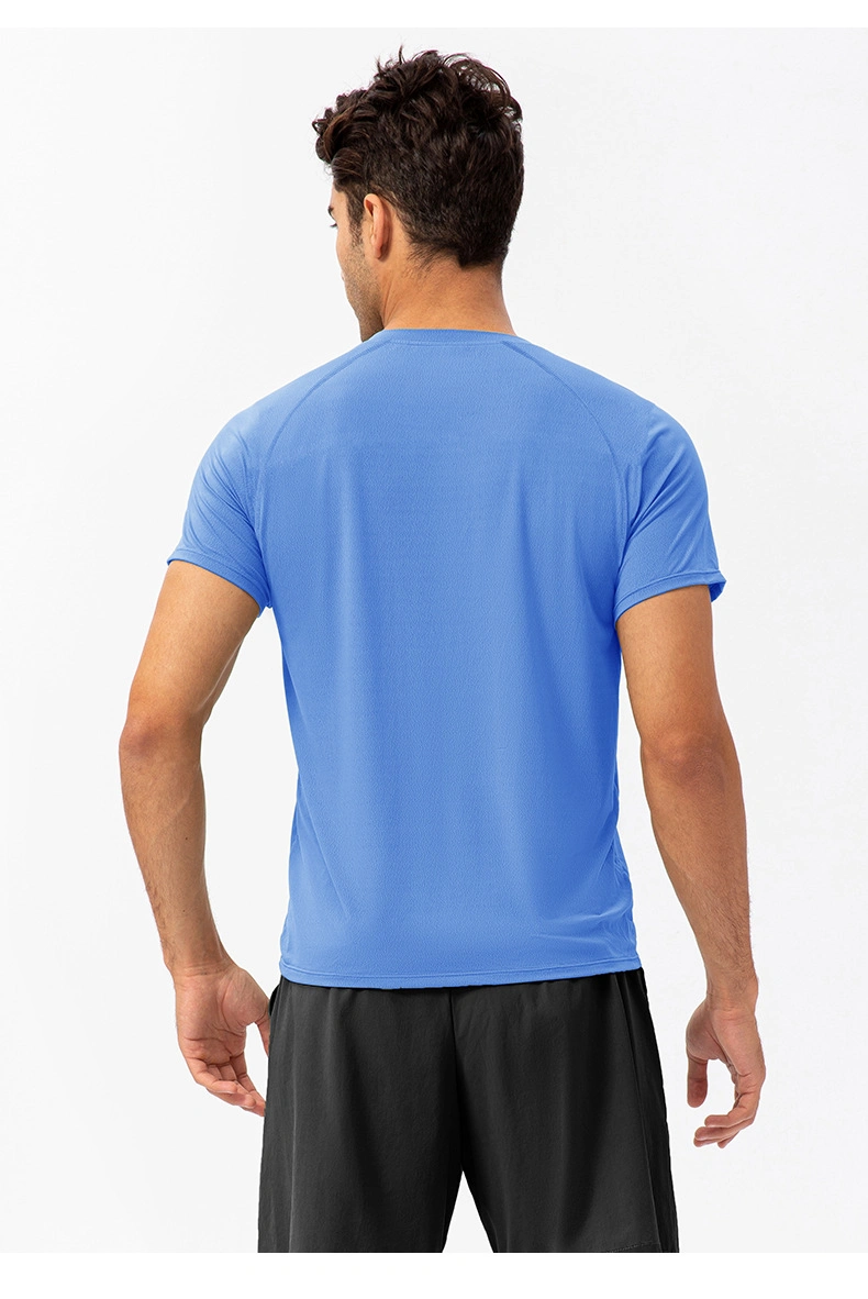 Herren Loose Running Quick-Drying T-Shirt Rundhalsausschnitt atmungsaktive Fitness-Sportarten Oberteil Freizeitkleidung Mit Kurzen Ärmeln