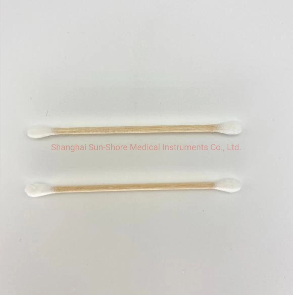 Custom Pure Disposable Bamboo Sticks Ear Clean Buds Medical Cotton Swab CE