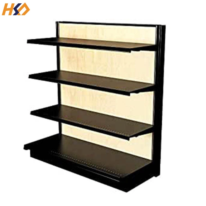 Standard Multilayer Supermarket Shelf Advertising Display Shelves Double Side Metal Store Racking