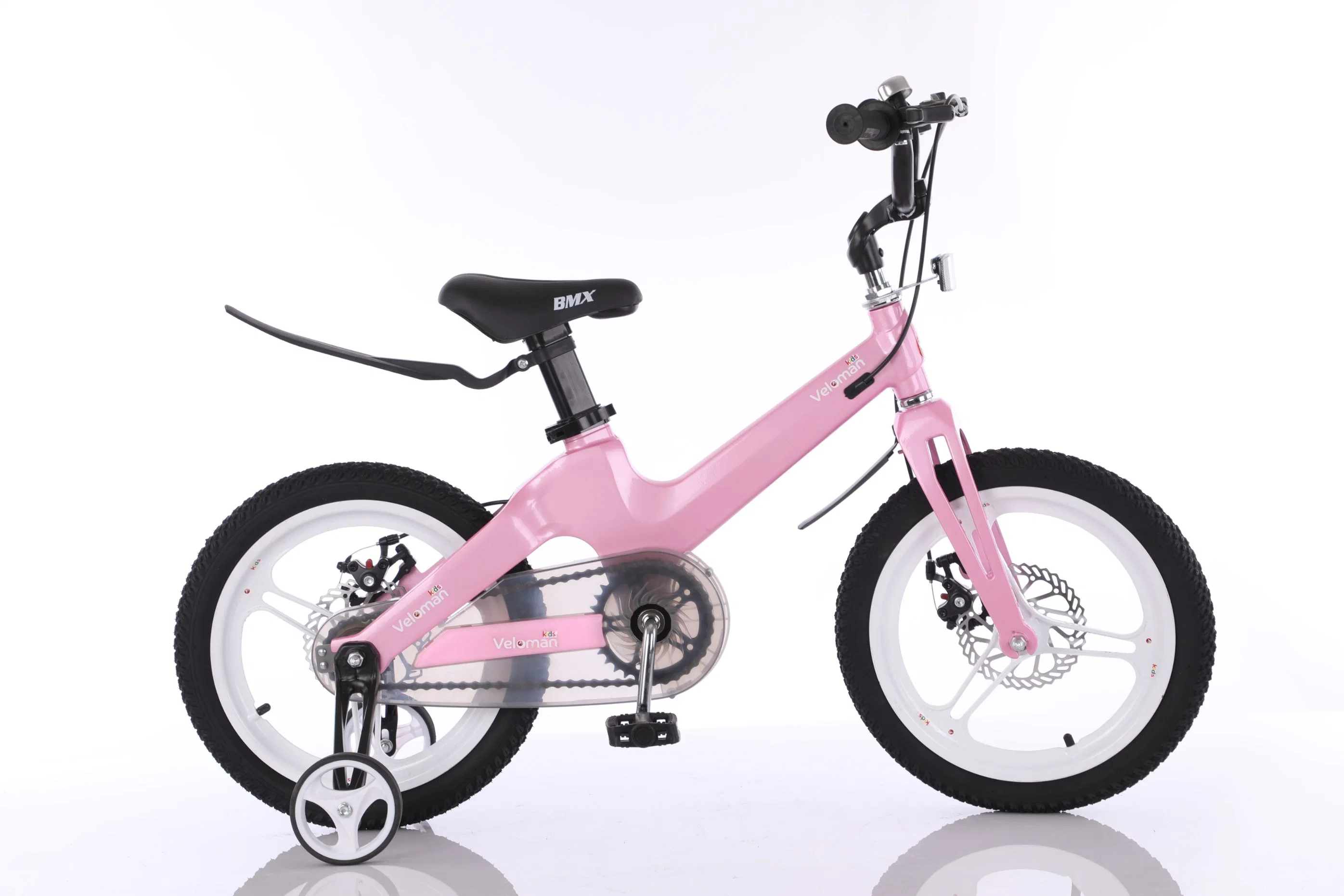 Forquilha de roda de estrutura integrada de liga de magnésio de 12" 14" 16" 18" Bicicleta para crianças com cabo de travão interior das rodas de treino