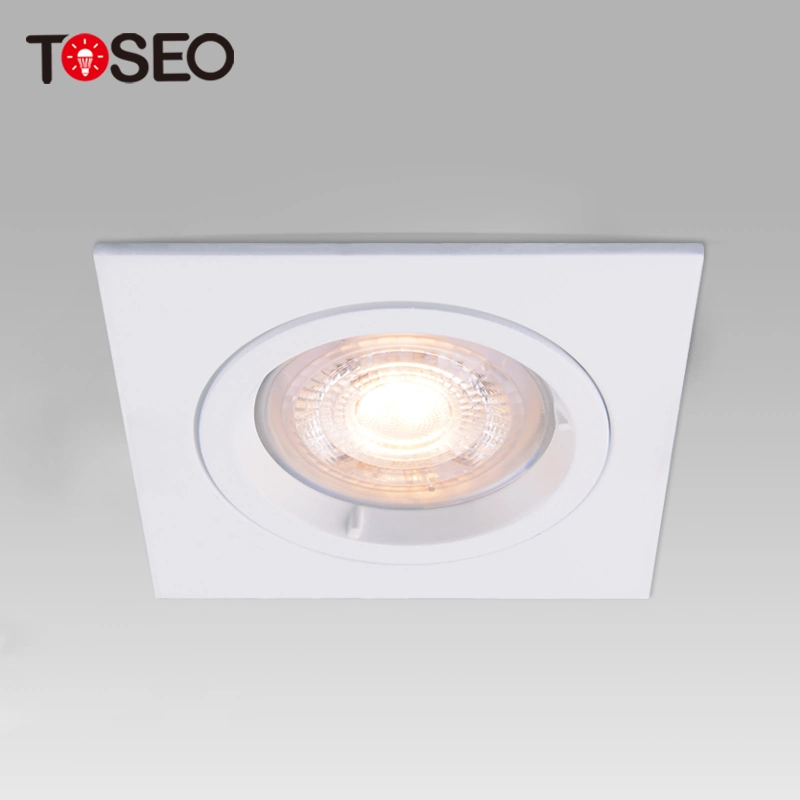 Aluminum Square Deisgn Black White GU10 Mr 16 Downlight Ceiling Flat Down Light