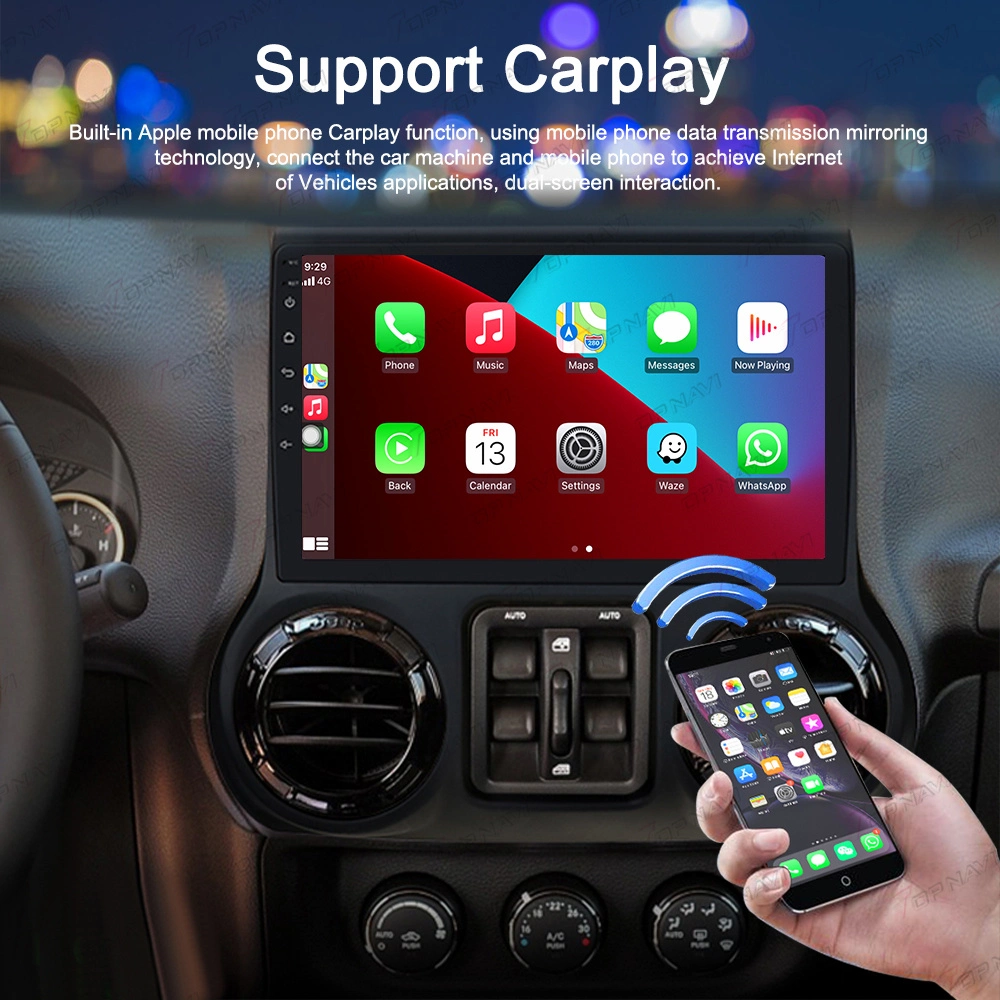 10.1-дюймовый Andorid видео для автомобилей Jeep Compass командир Wrangler патриот Android Auto стерео видео GPS универсальный автомобильный радиоприемник