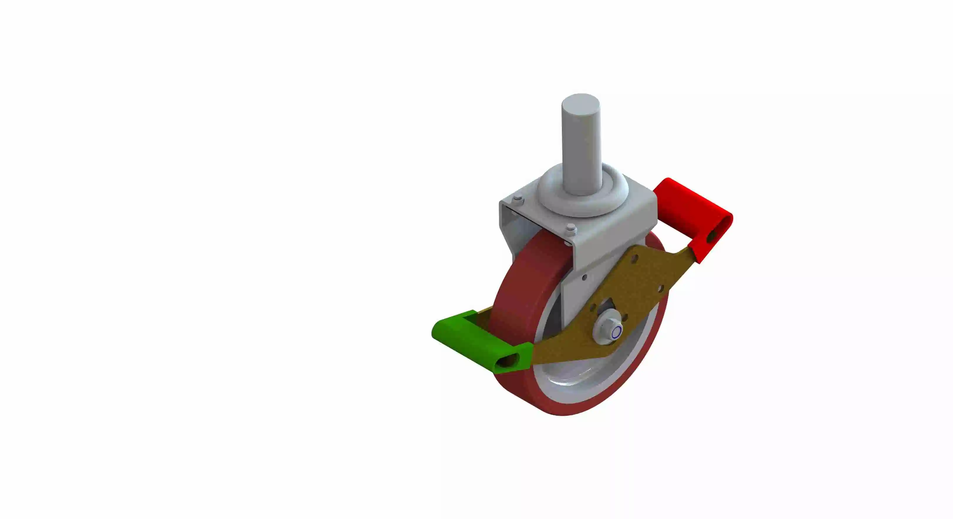 8 Inch Standard Top Plate Scaffold Caster with Rubber Wheel