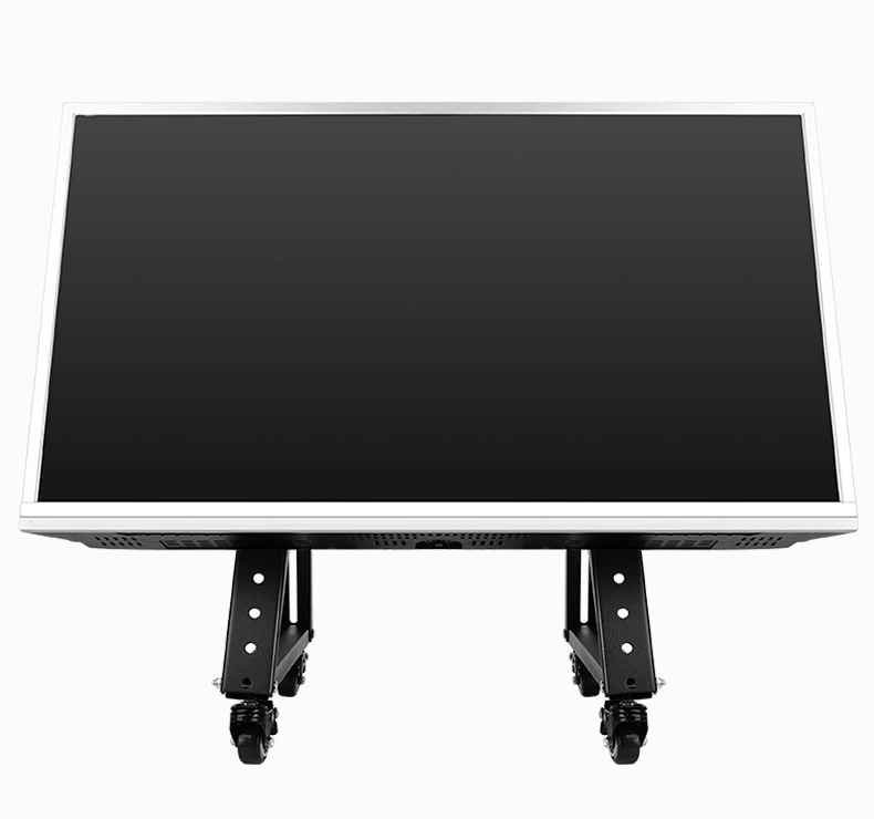 Soporte de monitor de baja altura con ruedas para Flat TV de pantalla curvada