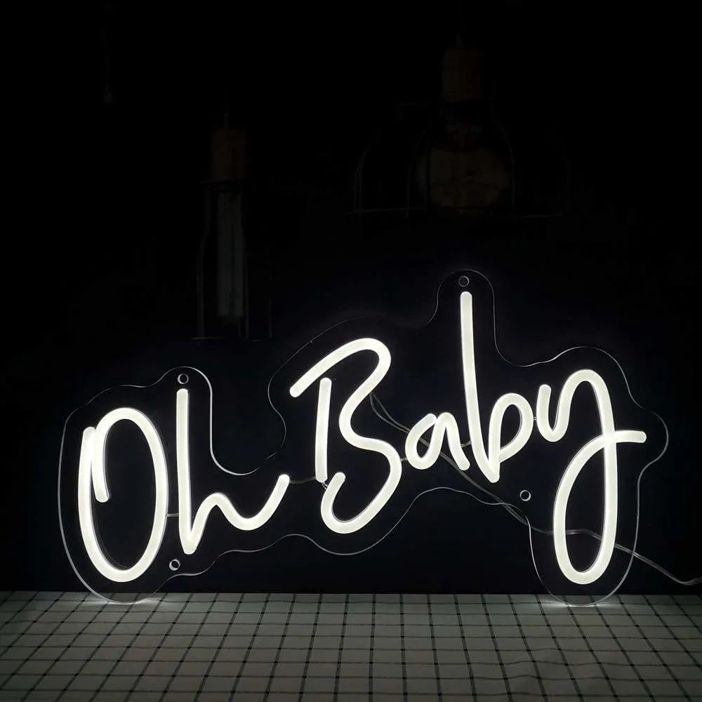 Oh Baby LED Custom Neon Art Decoration Lights Neon Sign Wall Lights