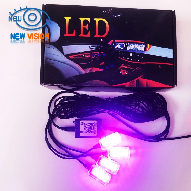 Vehicle Lamp Car Decoration Interior Light Guide Strip LED RGB APP Sound Control Car Atmosphere Optical Fiber LED Light