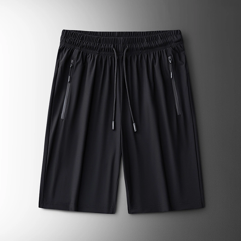 Os homens de alta qualidade em curto com a ponta metálica cordão última moda e elegante Shorts Bermuda casual de nylon / Poliéster tingido simples