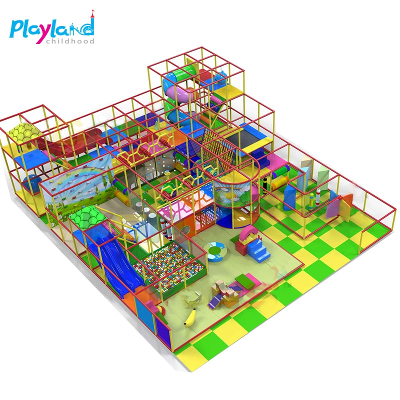 Parc de loisirs à l'intérieur du tunnel en plastique Produits d'équipement Indoor Soft Play Kids Indoor Aire de jeux