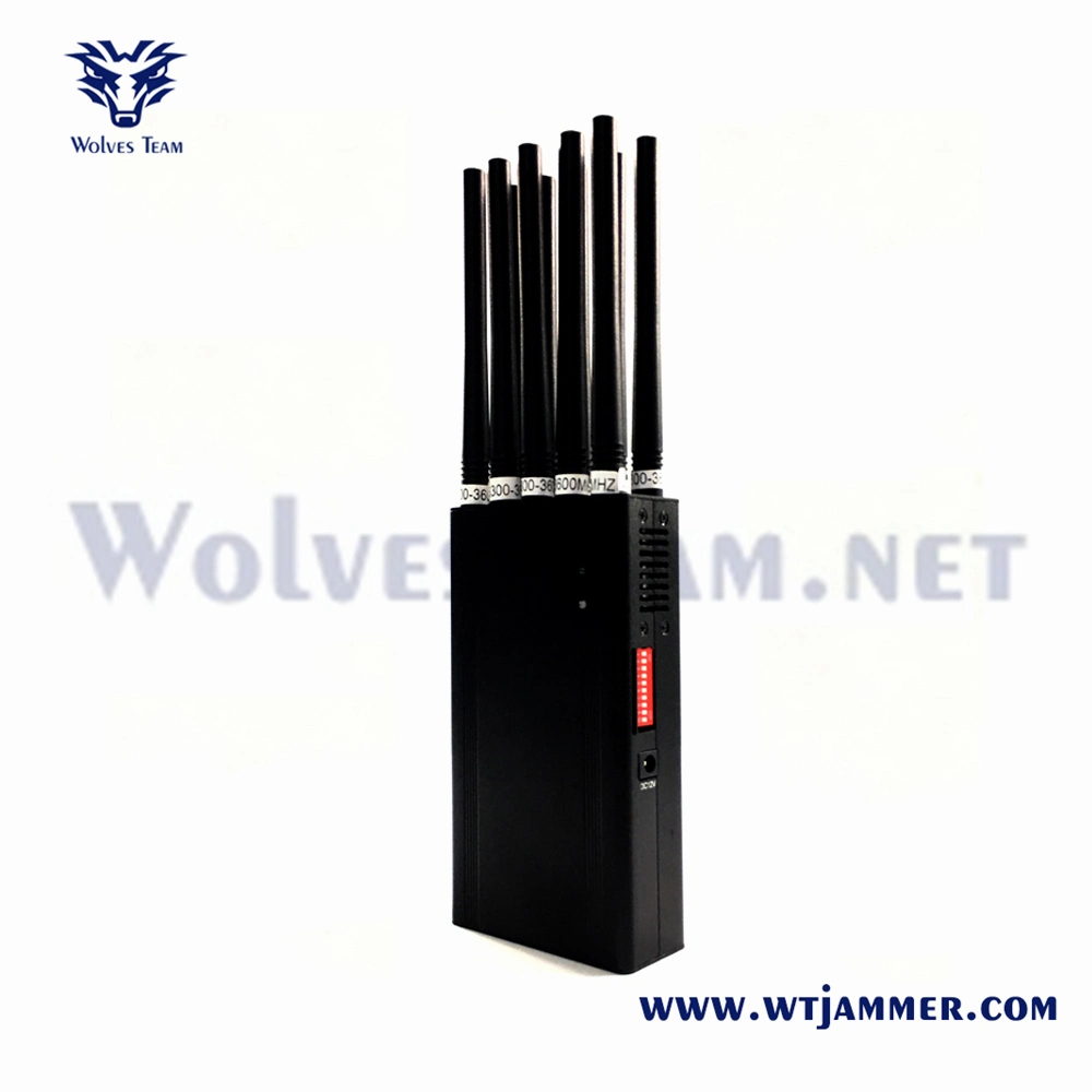 12 Bands 12 Watt WiFi VHF Handheld Portable Cell Phone Signal Jammer