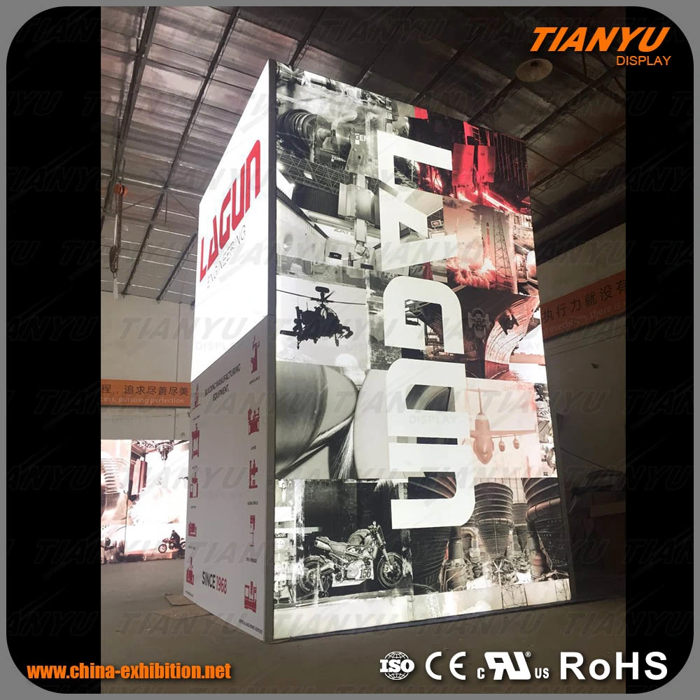 Stretch Fabric Trade Show Displays Aluminum Tension Fabric System Fabric Tube Display