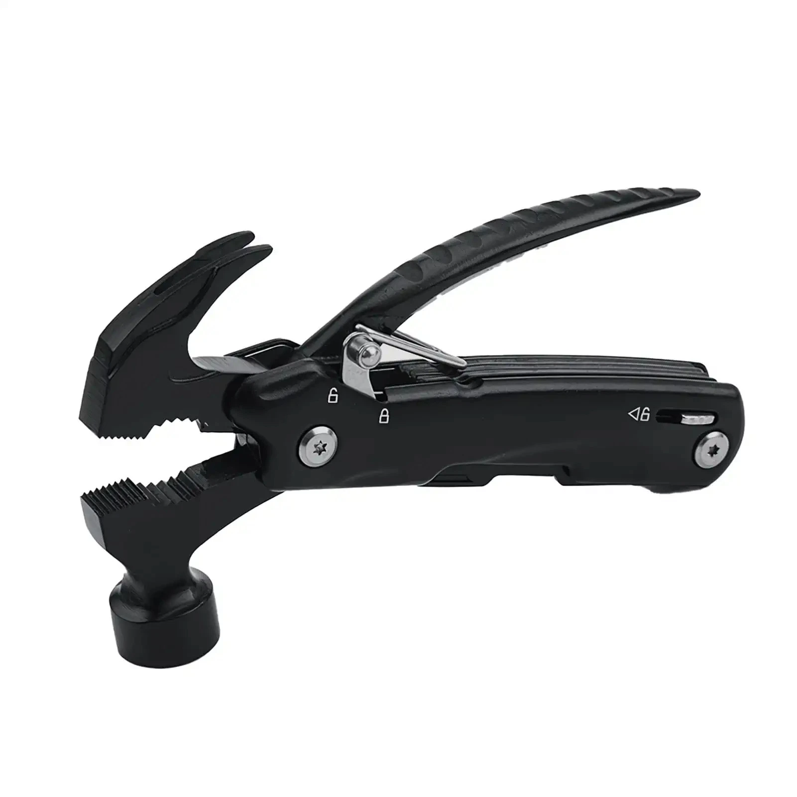 Tragbares Falzen 12 in 1 Hammer Multitool Werkzeuge für Männer Camping Zubehör Gadgets Outdoor Multifunktions-Survival Gear Kit