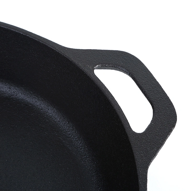 Heat-Resistant Kitchen Pre-Seasoned Anti-Rust Fry Pan Nitriding Cast Iron Skillet Pan