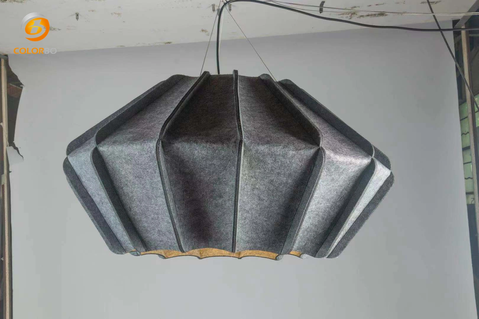 Cartón absorbente de sonido para el hogar lámpara decorativa techo fieltro pantalla de lámpara