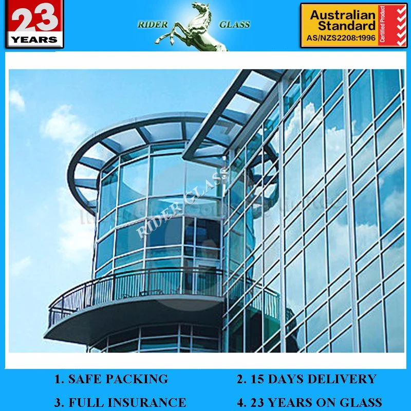 12mm Hige Quality Commercial and Residential Building, Curtain Wall Office Building Double Glass Wall