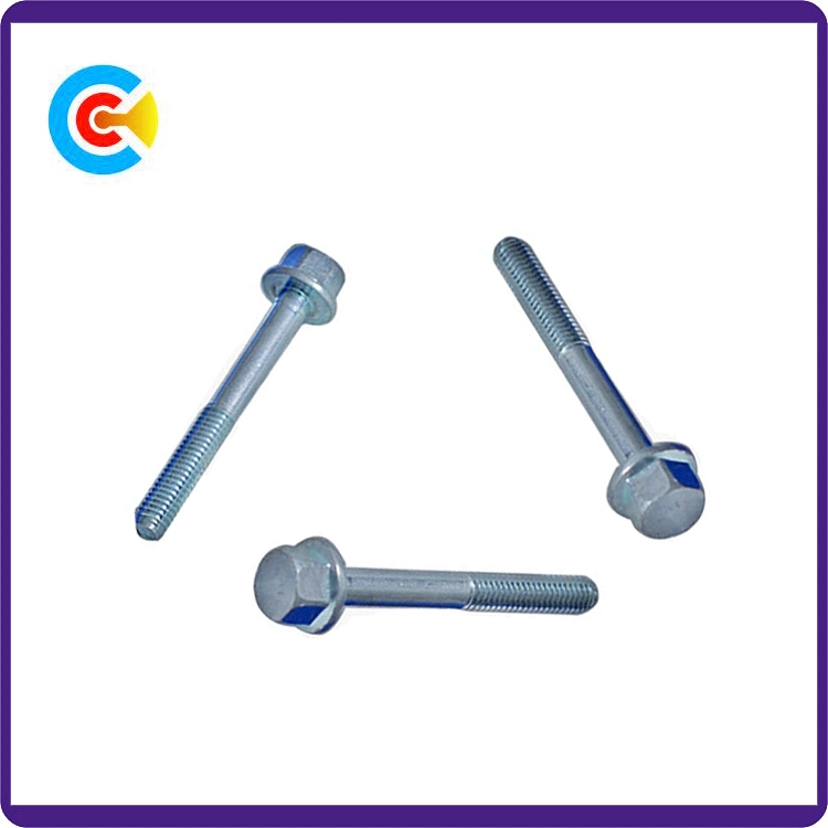 DIN/ANSI/BS/JIS Carbon-Steel/Stainless-Steel Hexagonal Head Flange Rod Lengthened Furniture Plated Screws