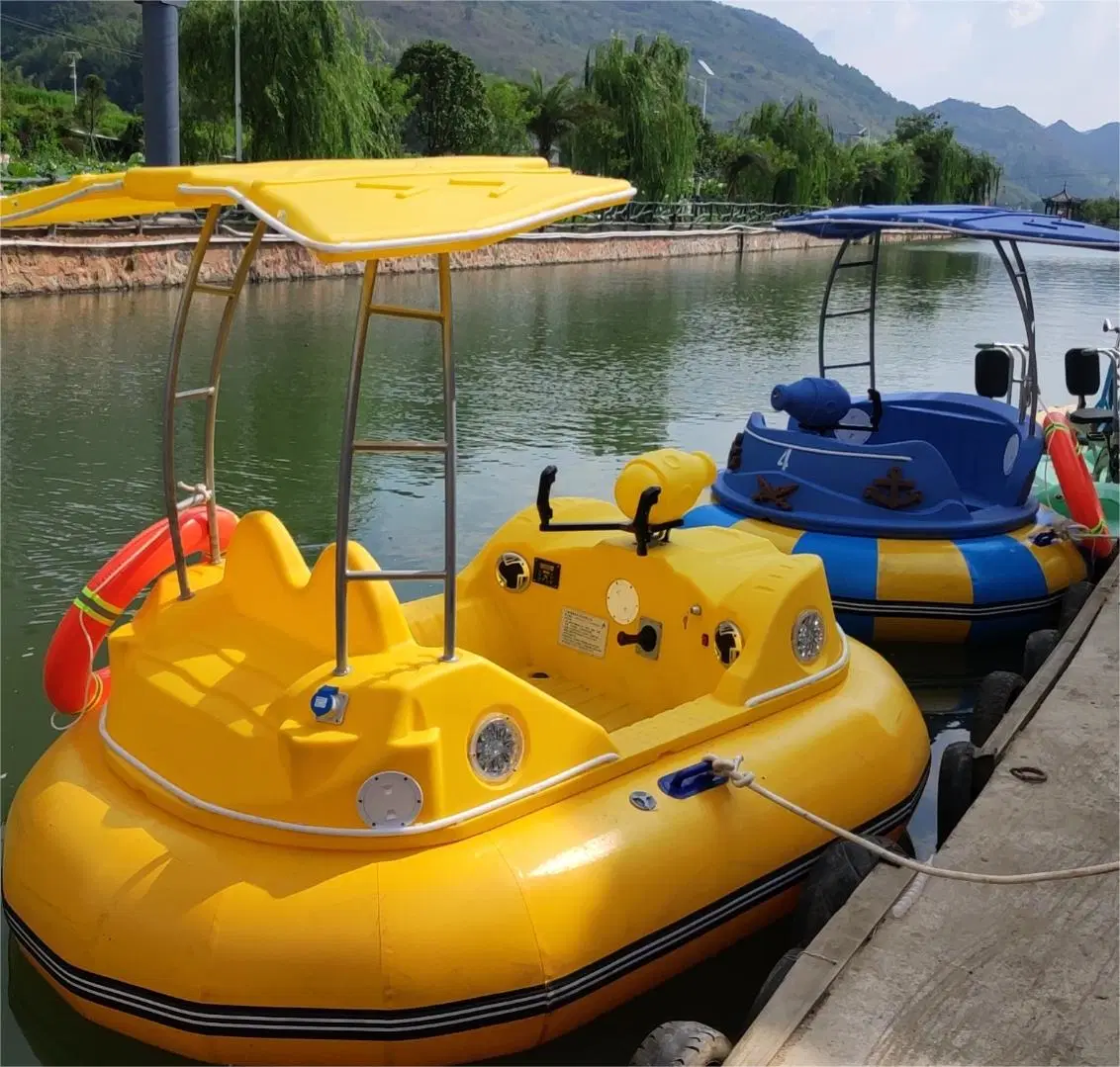 Commercial Custom Amusement Car Shape Inflatable Battery Powered Bumper Boat for Kids Adults