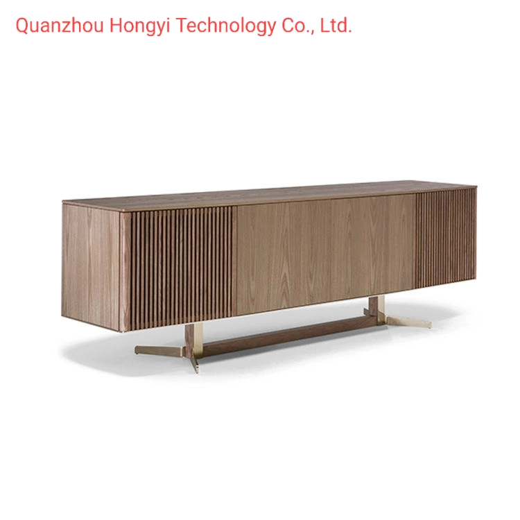 Wholesale Customized Modern Style Stainless Steel Base MDF TV Cabinet Furniture