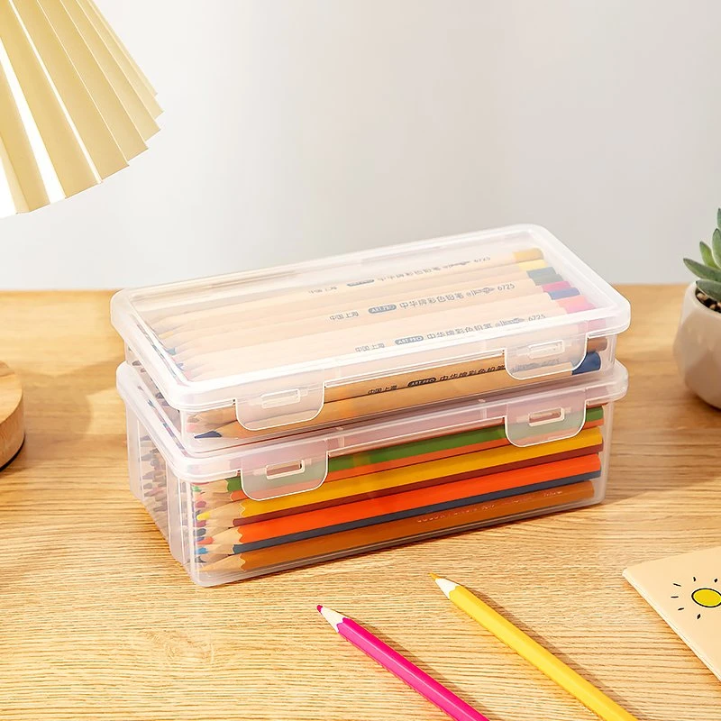 High quality/High cost performance  Transparent Stationery Storage Box Plastic Office Multifunctional Organizer