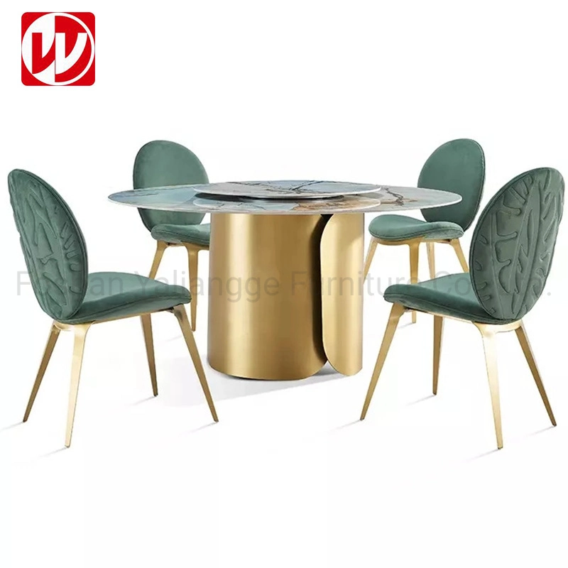 Modern Gold Stainless Steel Living Room Chair Italian Style Dining Chair Customizable Hotel Design Chair