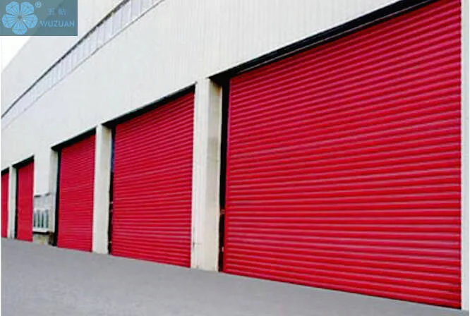 Eléctricos industriales de gran tamaño exterior a prueba de viento de acero galvanizado recubierto de polvo de rodillo de Panel de puerta del obturador para almacén / sala fría / Factory