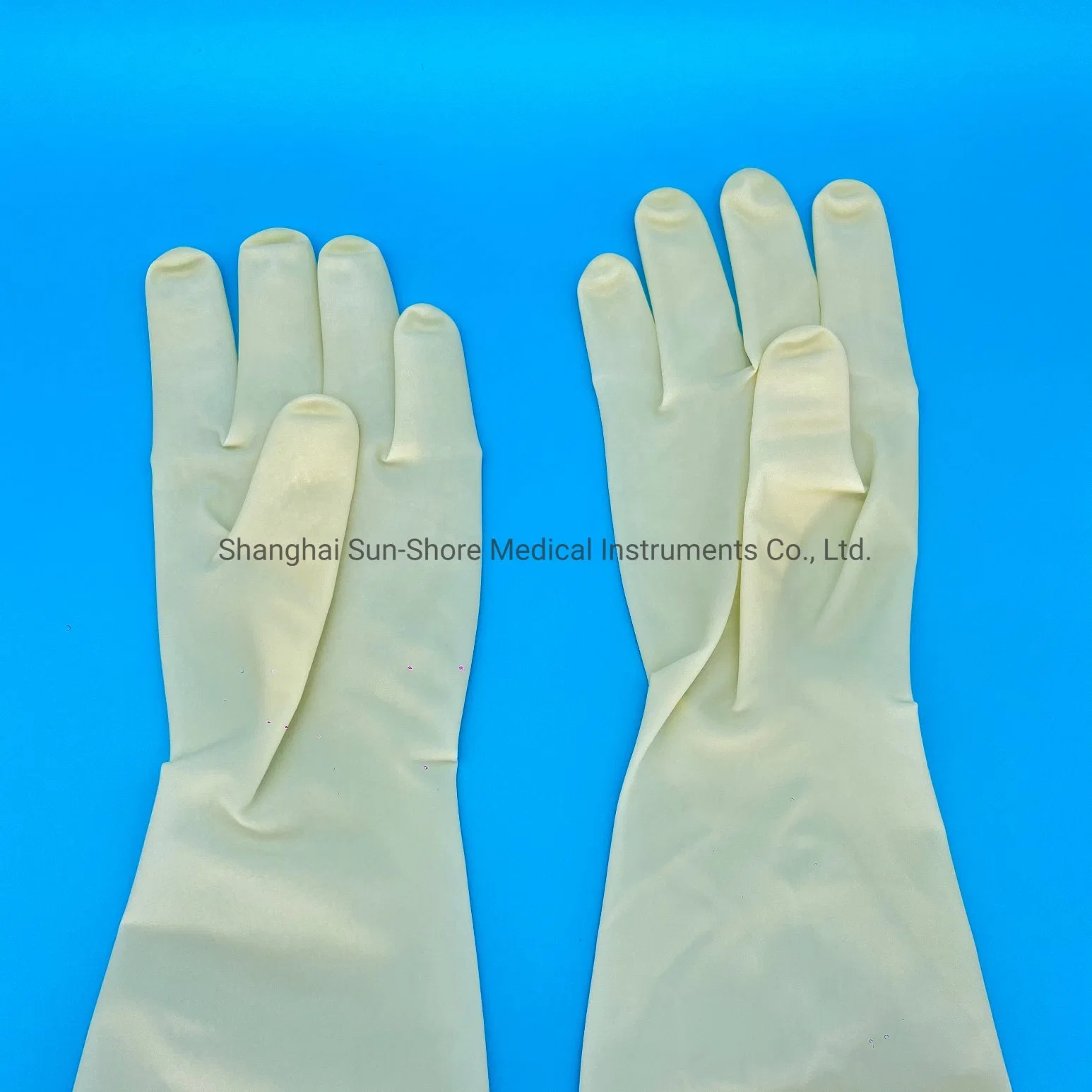 Long stérile Brassard 45cm gants de latex de caoutchouc de Chirurgie Gynécologie