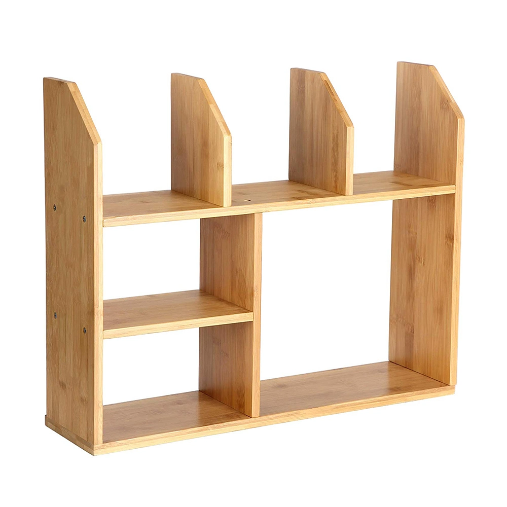 Good Quality Natural Bamboo Desktop Small Bookshelf