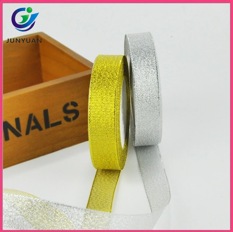 Wholesale/Supplier Christmas Ribbon Gold and Silver Metallic Decorative Ribbon