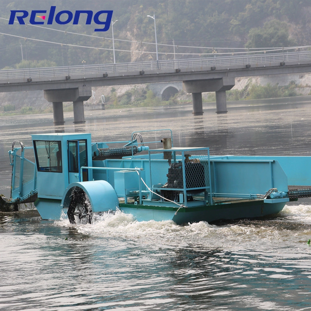 River Cleaning Boat/Automatic Mowing Boat/Aquatic Weed Harvester/ Lake Debris Cleaning Harvesting Machinery