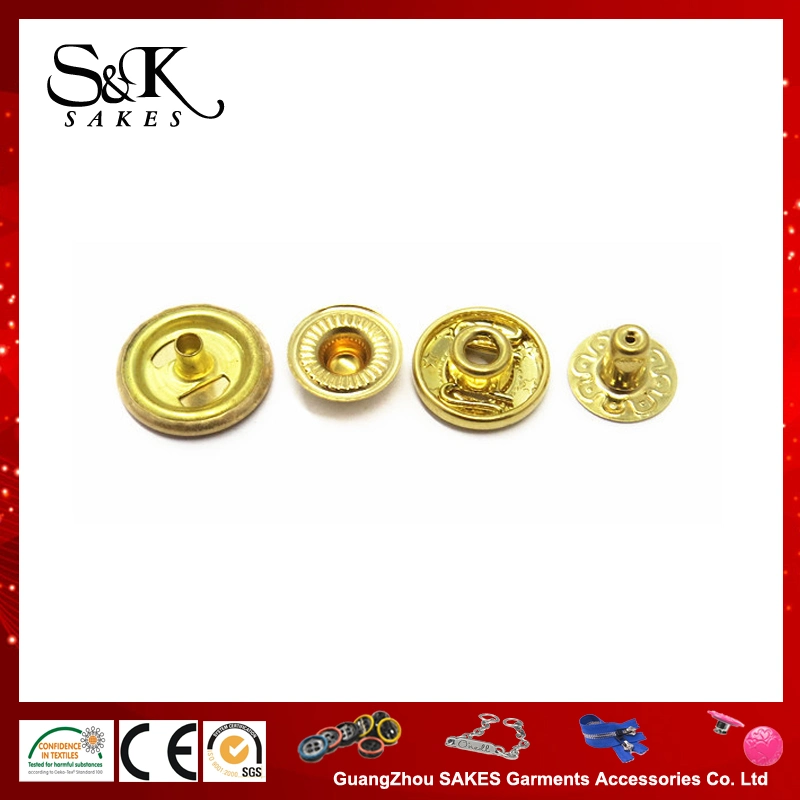 Good Quality Metal Button Spring Type Snap Fasteners Button for Pants/Jacket/Coat